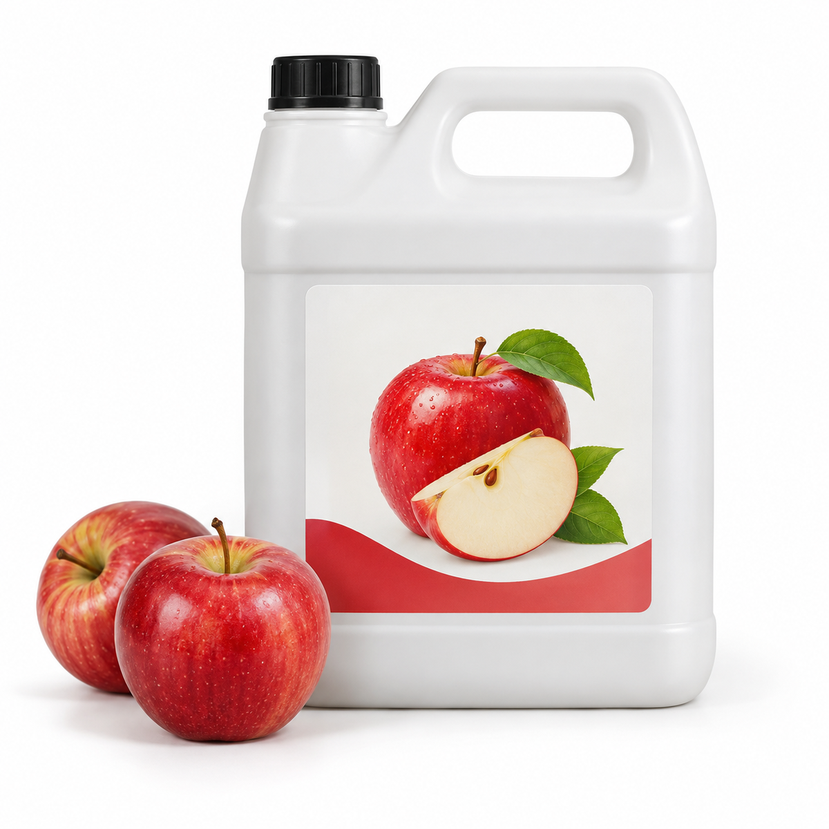 Illustrative red apple syrup container for Red Apple Syrup-Nature