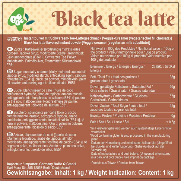 Black Milk Tea Powder