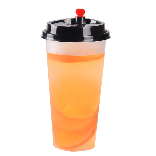 Black Dome Lid for Injection Cup- Heart,Diameter 9.0 cm