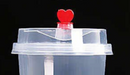 Transparent Dome Lid for Injection Cup-Heart, Diameter 9.0 cm